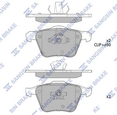 Тормозные колодки Sangsin Hi-Q. Артикул SP1932