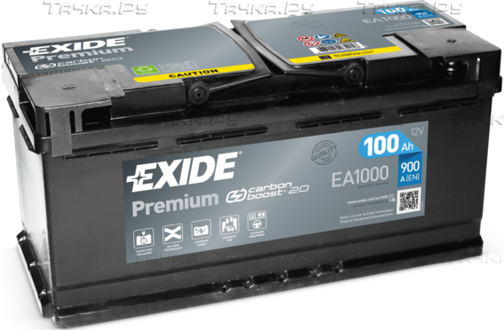 Аккумулятор Exide Premium *** для Nissan Navara D40 2010-2015. Артикул EA1000