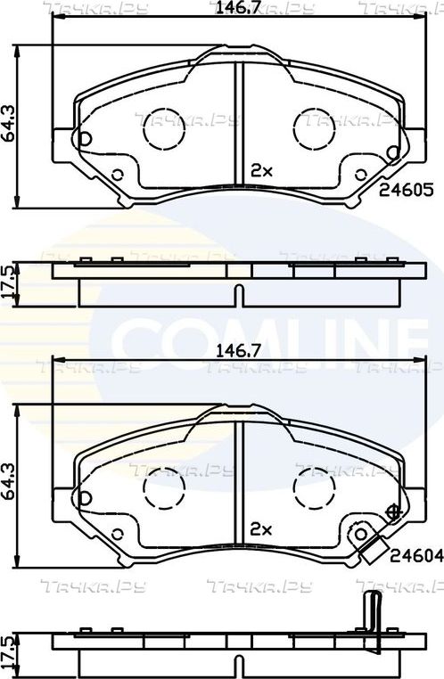 Тормозные колодки Comline Comline. Артикул CBP36066