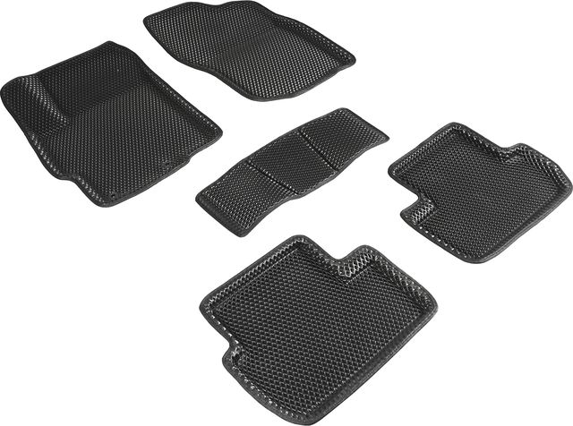 Коврики Seintex 3D EVA Ромб для салона Mitsubishi Lancer 10 2007-2017 ЧЕРНЫЕ. Артикул 95324