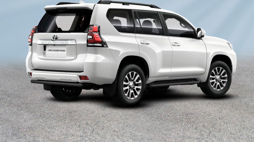 Защита Slitkoff заднего бампера d57 короткая для Toyota Land Cruiser Prado 150 2й Рестайлинг 2017-2026 Черная. Артикул TOP17-013B