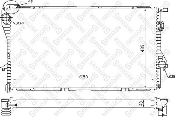 Радиатор охлаждения двигателя Stellox. Артикул 10-25082-SX