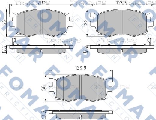 Тормозные колодки Fomar. Артикул FO 932681