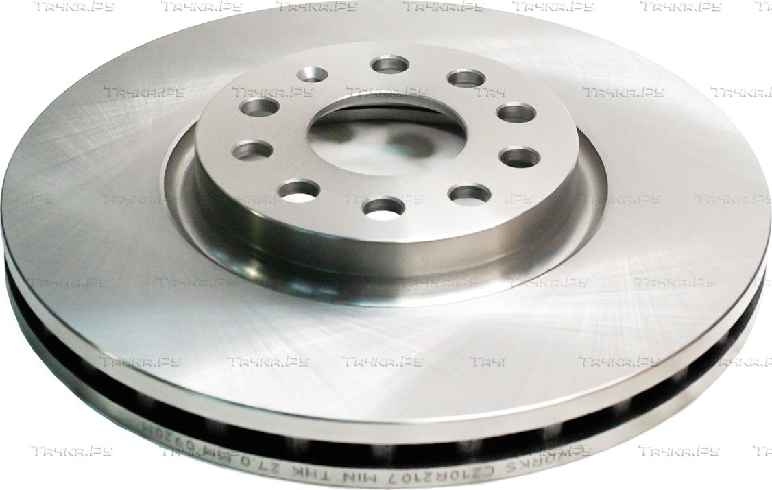 Тормозной диск Cworks передний для Volkswagen Sharan II 2010-2026. Артикул C210R2107