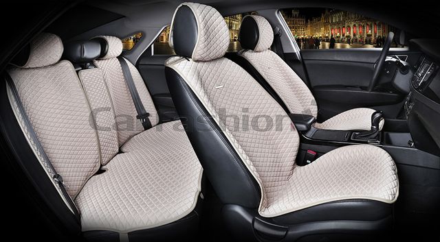 Накидки универсальные CarFashion Palermo Plus для авто, цвет Бежевый/Бежевый. Артикул 21894