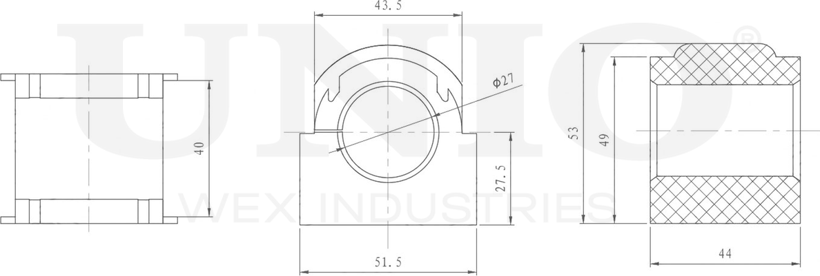 Втулка стабилизатора (Unio). Артикул RMP-10071