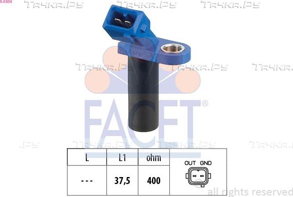 Датчик положения коленвала Facet Made in Italy - OE Equivalent для Volvo V50 I 2005-2012. Артикул 9.0304