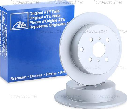 Тормозной диск ATE задний для Toyota Corolla E120, E130 2001-2007. Артикул 24.0109-0139.1