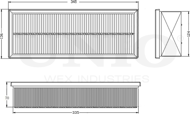 Фильтр воздушный (Unio). Артикул FLT-10037