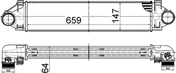 Интеркулер Mahle Behr. Артикул CI 521 000S