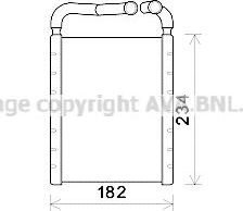 Радиатор отопителя (печки) AVA. Артикул HY6356