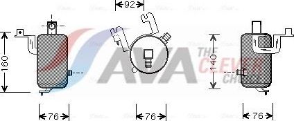 Осушитель кондиционера AVA (сталь). Артикул CND203