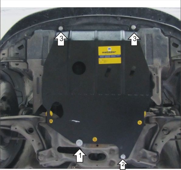 Защита Мотодор для картера, КПП Honda Airwave 4WD АКПП 2004-2008. Артикул 00829