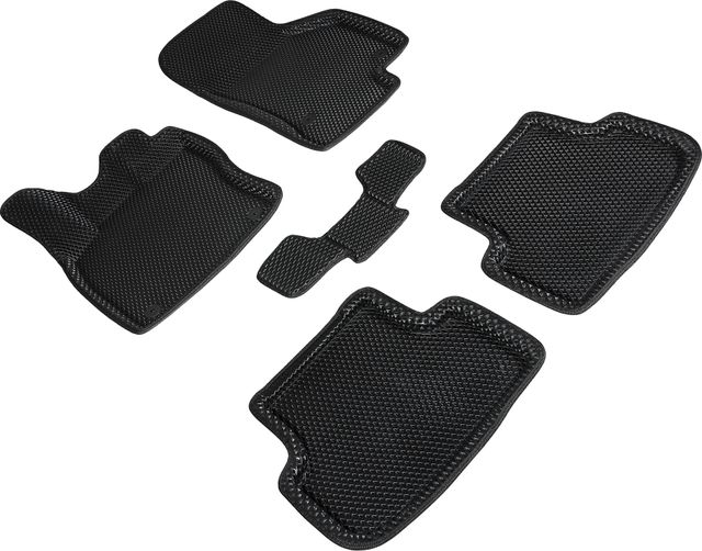Коврики Seintex 3D EVA Ромб для салона Volkswagen Golf VII 2012-2026 ЧЕРНЫЕ. Артикул 95356