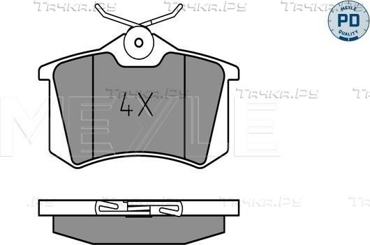 Тормозные колодки Meyle PD задние для Renault Scenic III 2009-2016. Артикул 025 209 6117/PD