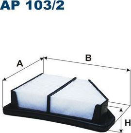 Воздушный фильтр Filtron. Артикул AP 103/2