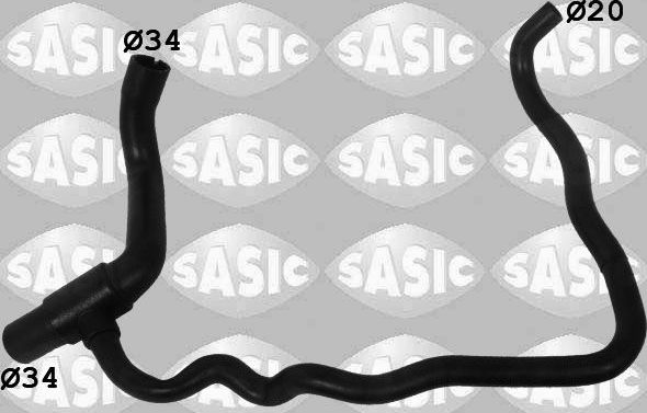 Патрубок радиатора (системы охлаждения) Sasic левый нижний для Opel Astra H 2004-2010. Артикул 3406217