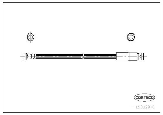 Тормозной шланг Corteco задний задний для Mazda 2 I (DY) 2003-2007. Артикул 19032978