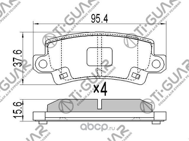 Тормозные колодки TG-8057/PN1827* TiGUAR (TI-Guar). Артикул TG8057