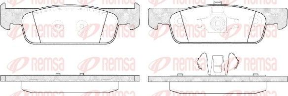 Тормозные колодки Remsa передние для Smart Forfour II ((W453) 2014-2026. Артикул 1540.00