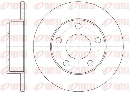 Тормозной диск Remsa задний для Audi A4 I (B5) 1995-2001. Артикул 6513.00
