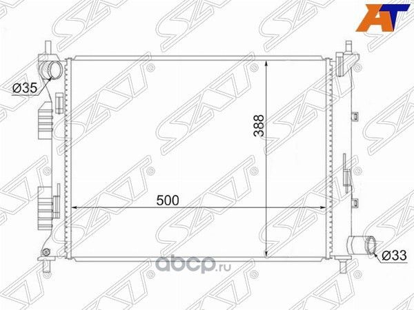 Радиатор HYUNDAI SOLARIS  KIA RIO III 11-трубчатый ----------------------- (SAT). Артикул SGHY0016MTR