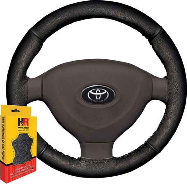 Оплётка на руль CarFashion Race на шнуровке (размер M, натуральная кожа, цвет ЧЕРНЫЙ/ЧЕРНЫЙ). Артикул 31382