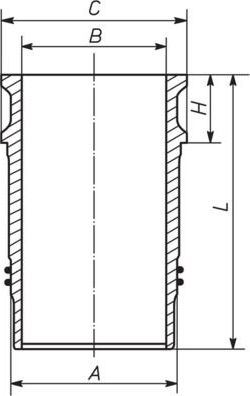 Гильза цилиндра Mahle для Scania G 2004-2015. Артикул 061 LW 00100 001