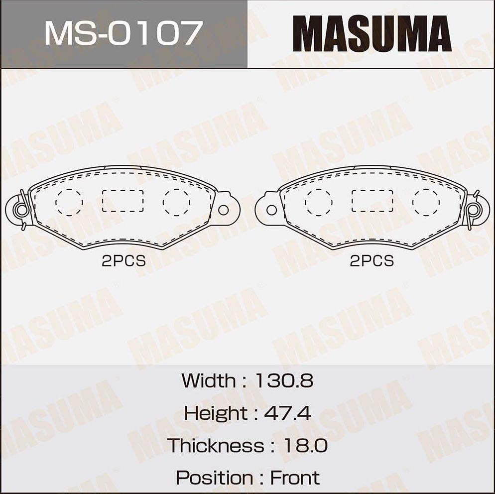 Тормозные колодки Masuma. Артикул MS-0107