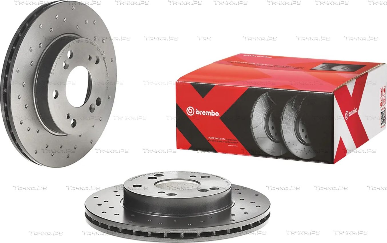 Тормозной диск Brembo XTRA передний для Acura RSX I 2001-2006. Артикул 09.5457.3X
