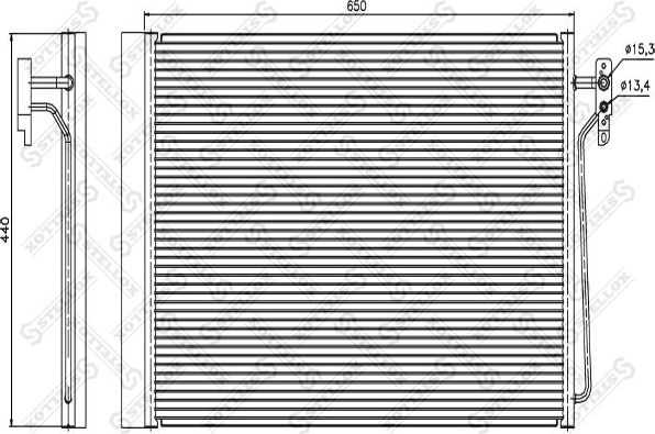 Радиатор кондиционера (конденсатор) Stellox для Land Rover Range Rover III 2002-2012. Артикул 10-45566-SX
