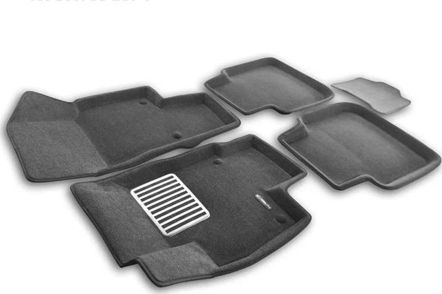 Коврики текстильные Euromat 3D Lux для салона Volkswagen Tiguan III L Pro 2024-2026 Серые. Артикул EM3D-005418G