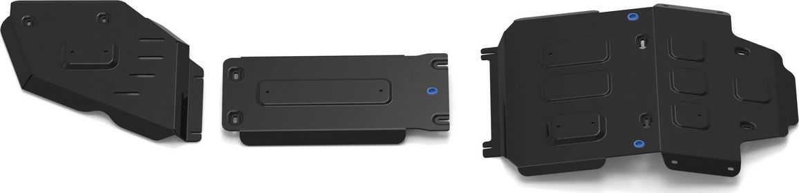 Защита Rival для картера, КПП и РК Toyota Land Cruiser 300 2021-2026. Артикул K111.9551.1