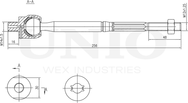 Тяга рулевая (Unio). Артикул SSP-30042