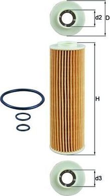 Масляный фильтр Mahle. Артикул OX 183/5D