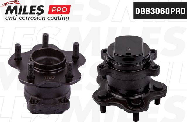 Ступица с подшипником задняя (серия PRO с антикоррозийным покрытием) под ABS, NI (Miles). Артикул DB83060PRO