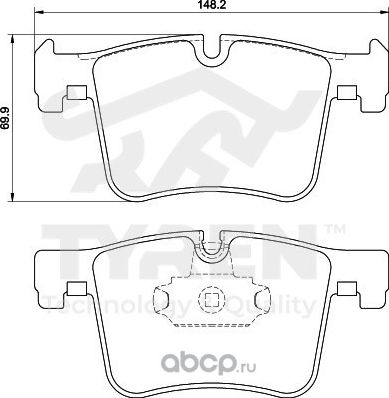 Дисковые тормозные колодки (Tyren). Артикул TYR1210821