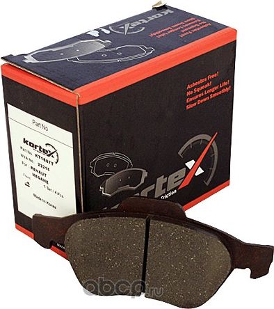 Колодки тормозные передние (Kortex). Артикул KT1687T