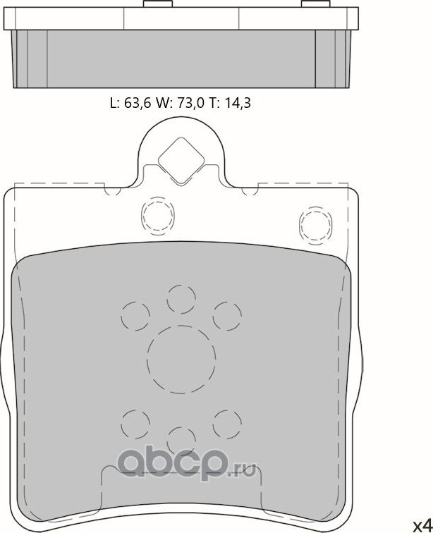 Колодки тормозные дисковые Avantech (противоскрипная пластина в компл.). Артикул AV215