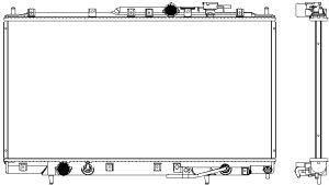 Радиатор охлаждения двигателя Sakura для Mitsubishi Galant VIII 1999-2003. Артикул 3321-1026