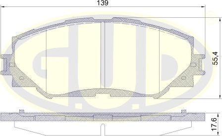 Тормозные колодки G.U.D.. Артикул GBP123200