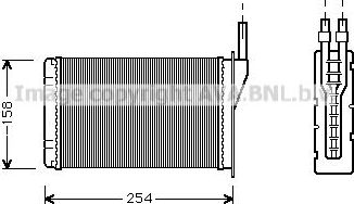 Радиатор отопителя (печки) AVA. Артикул RT6087