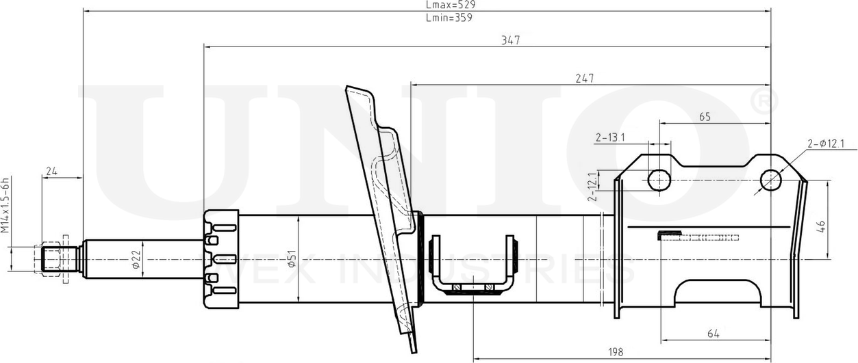 Амортизатор подвески (Unio). Артикул SAB-10097