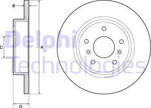 Тормозной диск Delphi. Артикул BG4807C