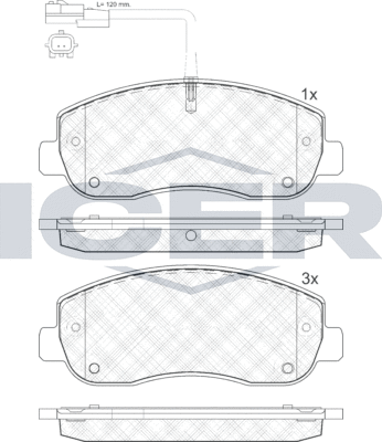 Тормозные колодки Icer. Артикул 141999