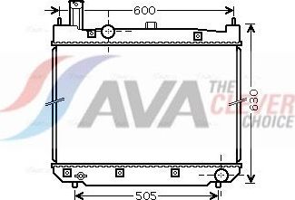 Радиатор охлаждения двигателя AVA для Toyota HiAce H100 2001-2012. Артикул TO2471