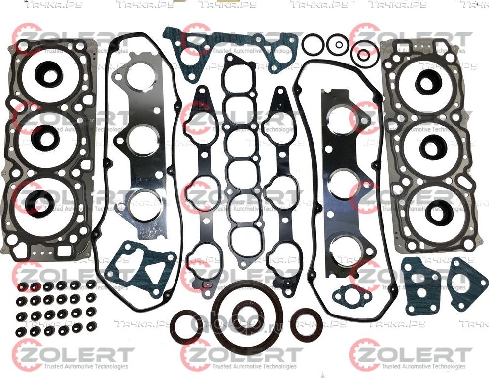 набор прокладок 6G72 (3,0 24V V6) SOHC Montero (98->) STEEL (Zolert). Артикул ZBM845