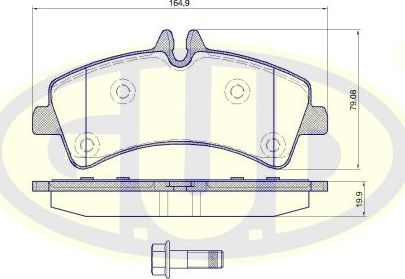Тормозные колодки G.U.D. задние для Volkswagen Crafter I 2006-2016. Артикул GBP880165