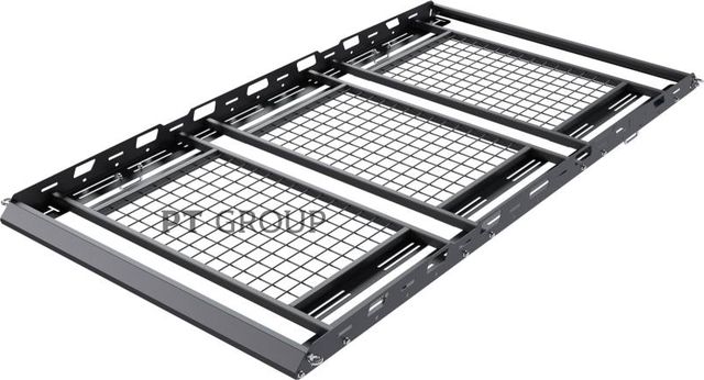 Багажник-корзина PT Group трехсекционная универсальная с основанием-решетка (ППК) 2100х1100 мм под поперечины на крышу автомобиля. Артикул UNI-XX-330703.00