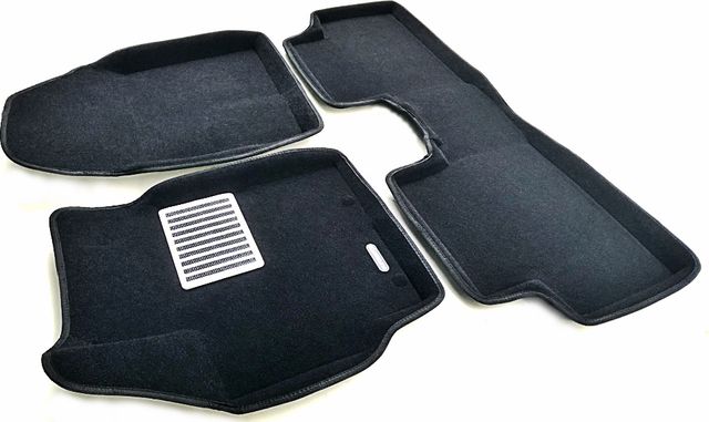 Коврики текстильные Euromat 3D Lux для салона Toyota Corolla E150 2007-2013. ЧЕРНЫЕ. Артикул EM3D-005107